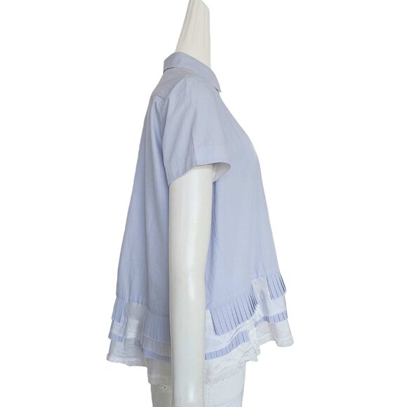 SACAI BLUE SHORT SLEEVES SHIRT (2) - Picture 3 of 9